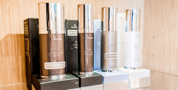 skinmedica high end beauty serums on display at surrey laser clinic