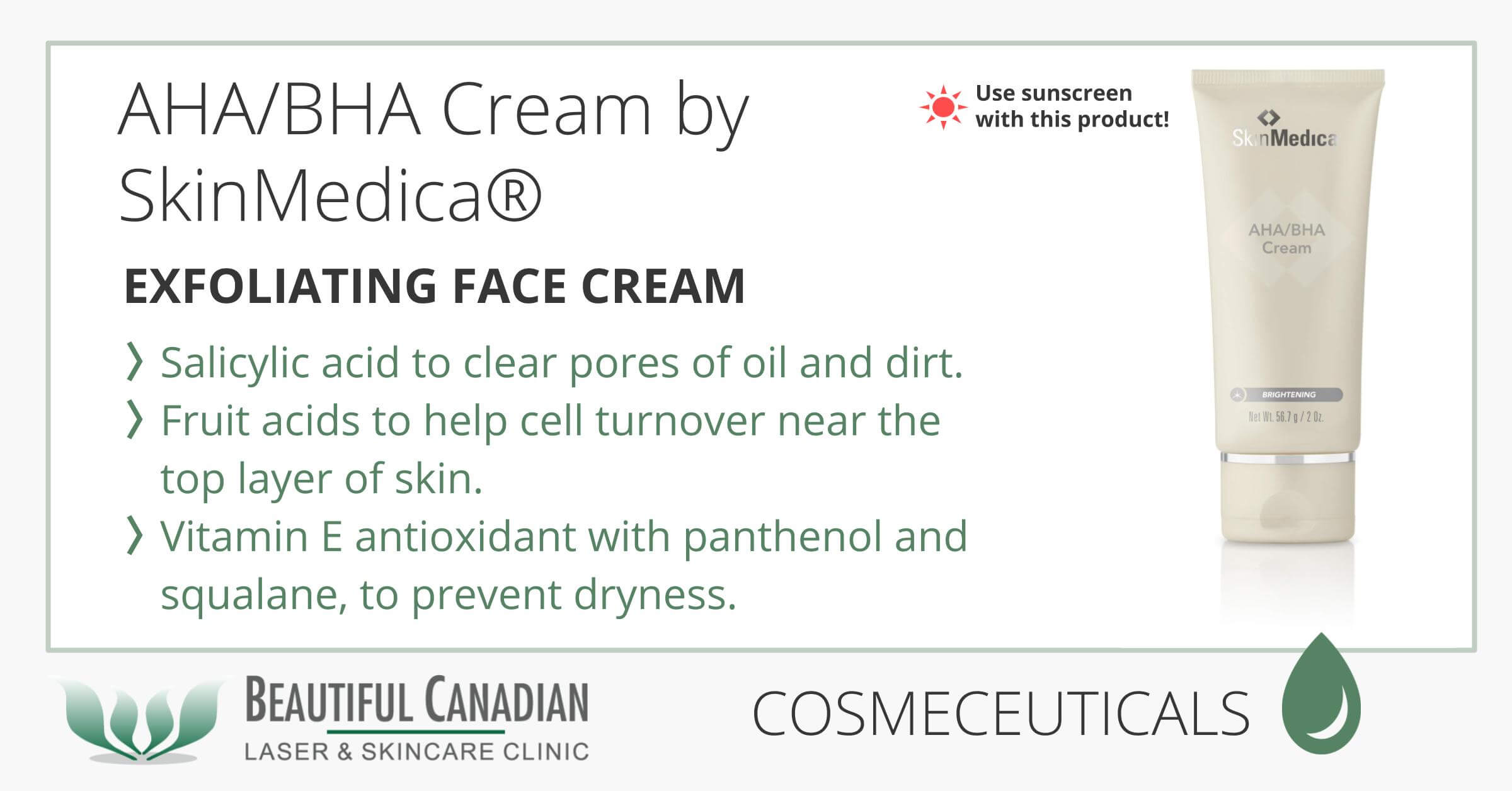 AHA/BHA Cream by SkinMedica® Face Exfoliator Buy Online in Canada