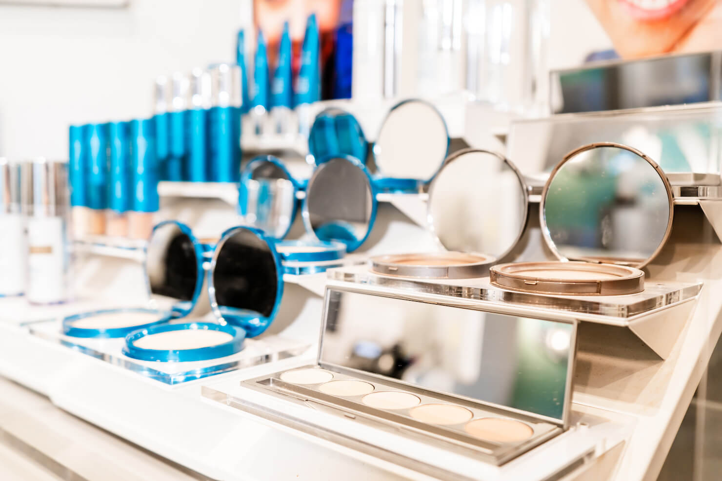 Colorescience powder and foundation tester products at a medical laser clinic in surrey