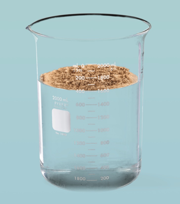 colorescience water purity test - mineral makeup floats