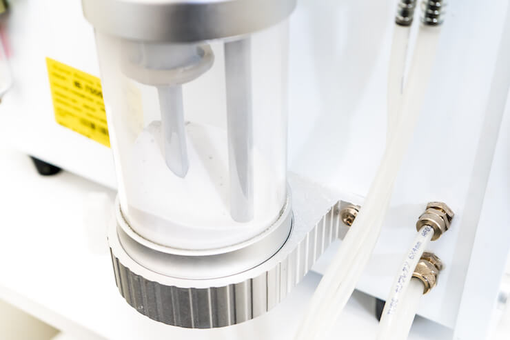 microdermabrasion sand crystals in a tube attached to the machine in surrey