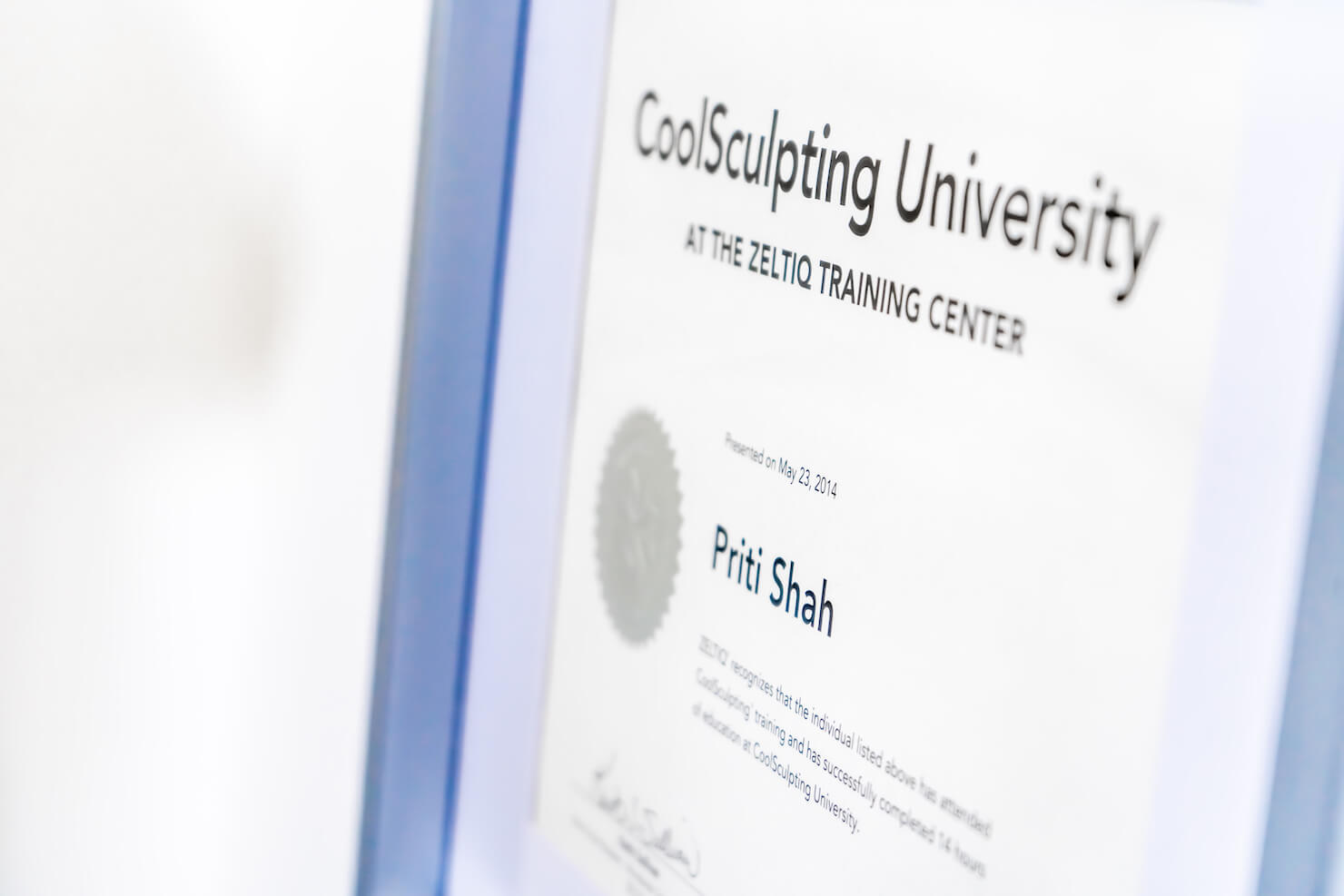 CoolSculpting university certificate training in surrey coolsculpting provider office